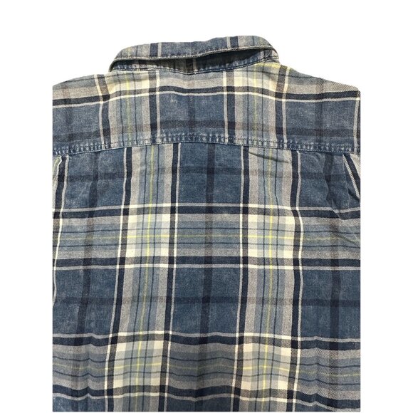Tommy Bahama Mens XXL Hola Indigo Bering Blue Plaid Short Sleeve Button-Up Shirt - Picture 8 of 12